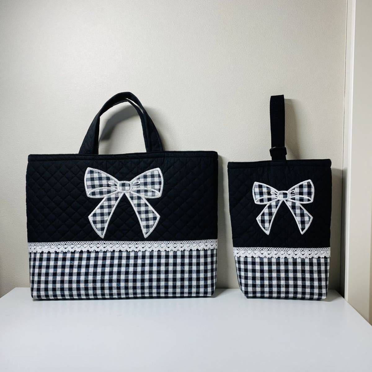 【お名前刺繍サービス！】リボン刺★レッスンバックA_画像2