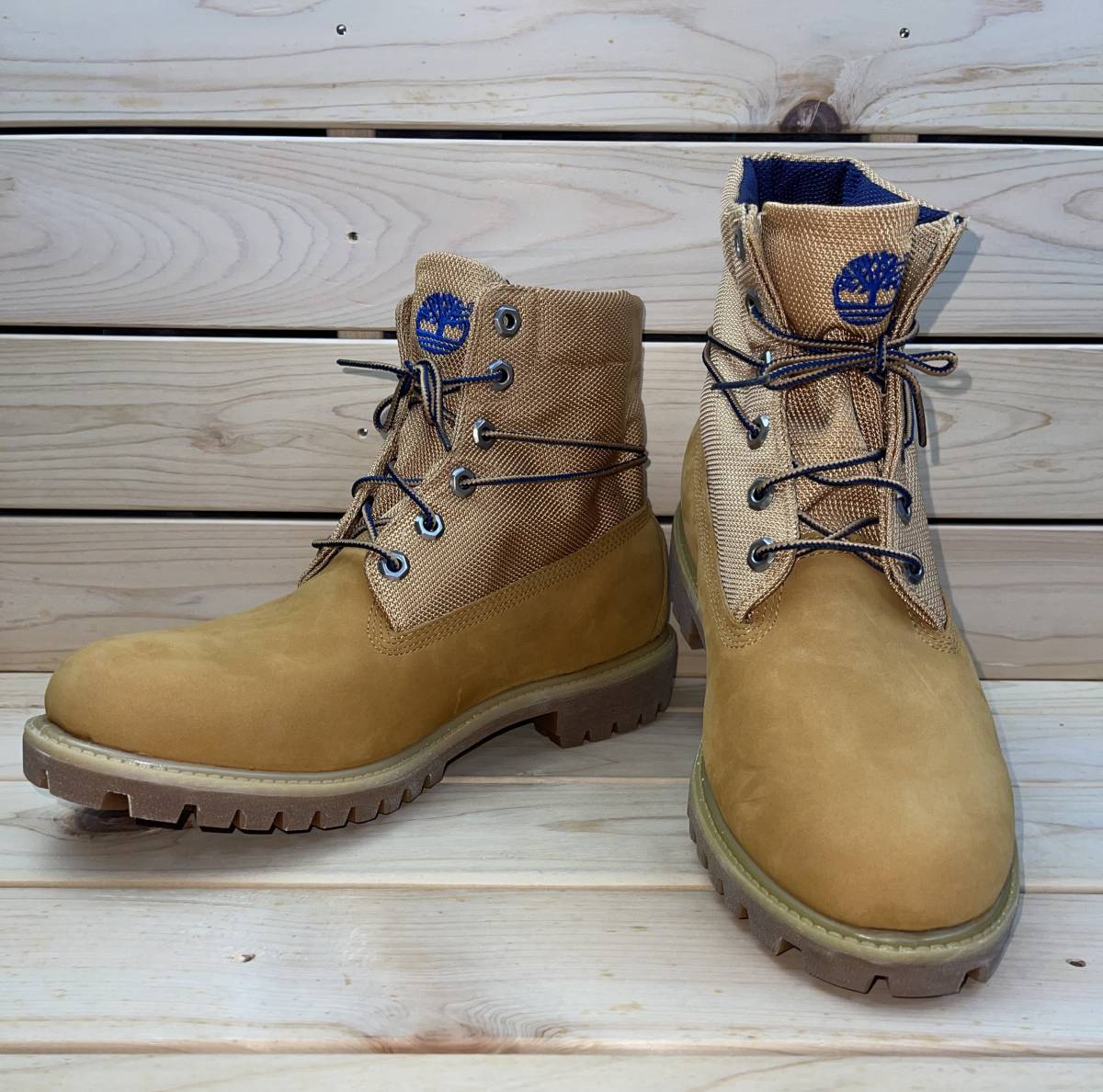 ティンバーランド 27.5cm US9.5 ロールトップ ブーツ ウィート ブルー 税込定価19800円 Timberland ROLL TOP Boots 天然皮革 6237R **_画像8