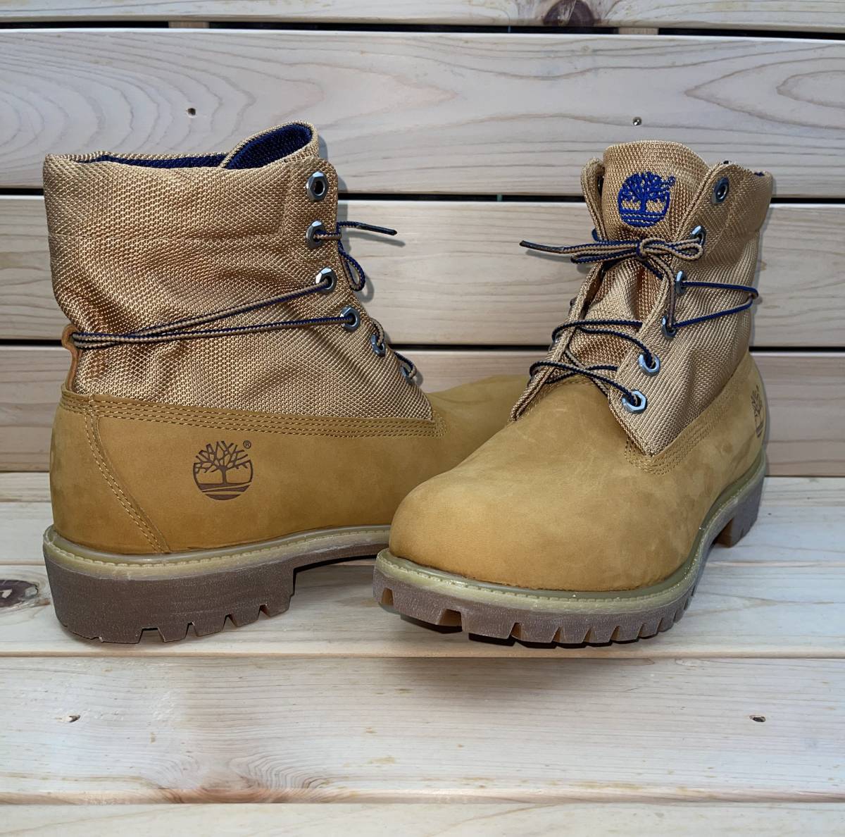 ティンバーランド 27.5cm US9.5 ロールトップ ブーツ ウィート ブルー 税込定価19800円 Timberland ROLL TOP Boots 天然皮革 6237R **_画像10