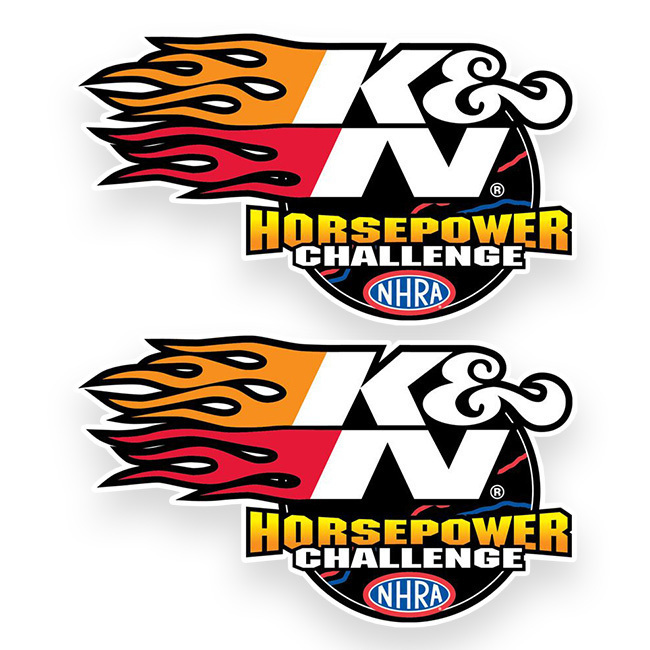 K&N ステッカー デカール NHRA HORSEPOWER CHALLENGE 2枚 追跡可能 送料無料_画像1