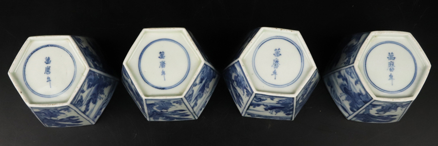 【全品送料無料】 魁◇名家旧蔵 蔵出品 本物保証 江戸時代 古伊万里 古染付 六角 染付
