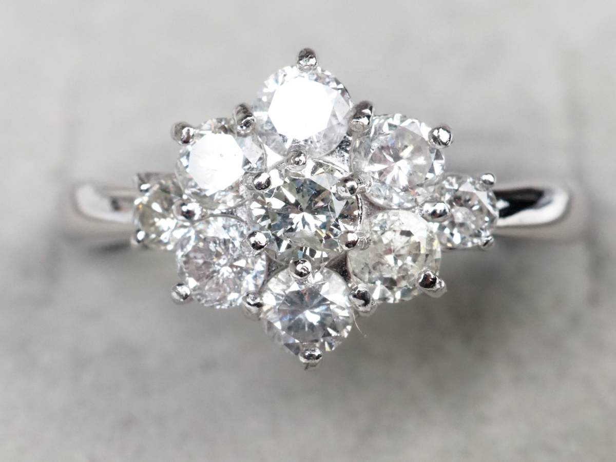 婚約指輪 安い ダイヤモンド 1カラット プラチナ 鑑定書付 1.263ct D