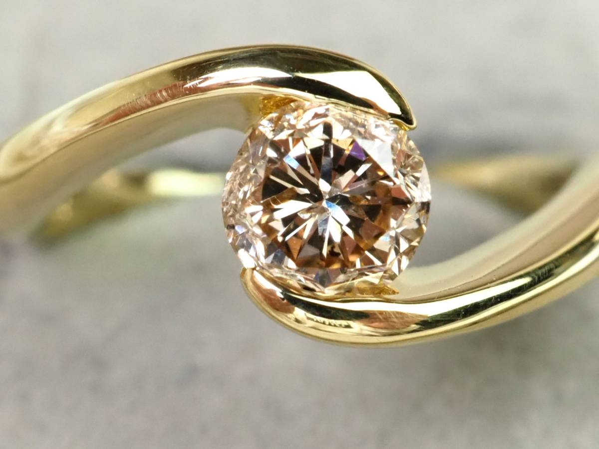 K18 Gold natural diamond 0.747ct/4.8g ring ring #12 number 