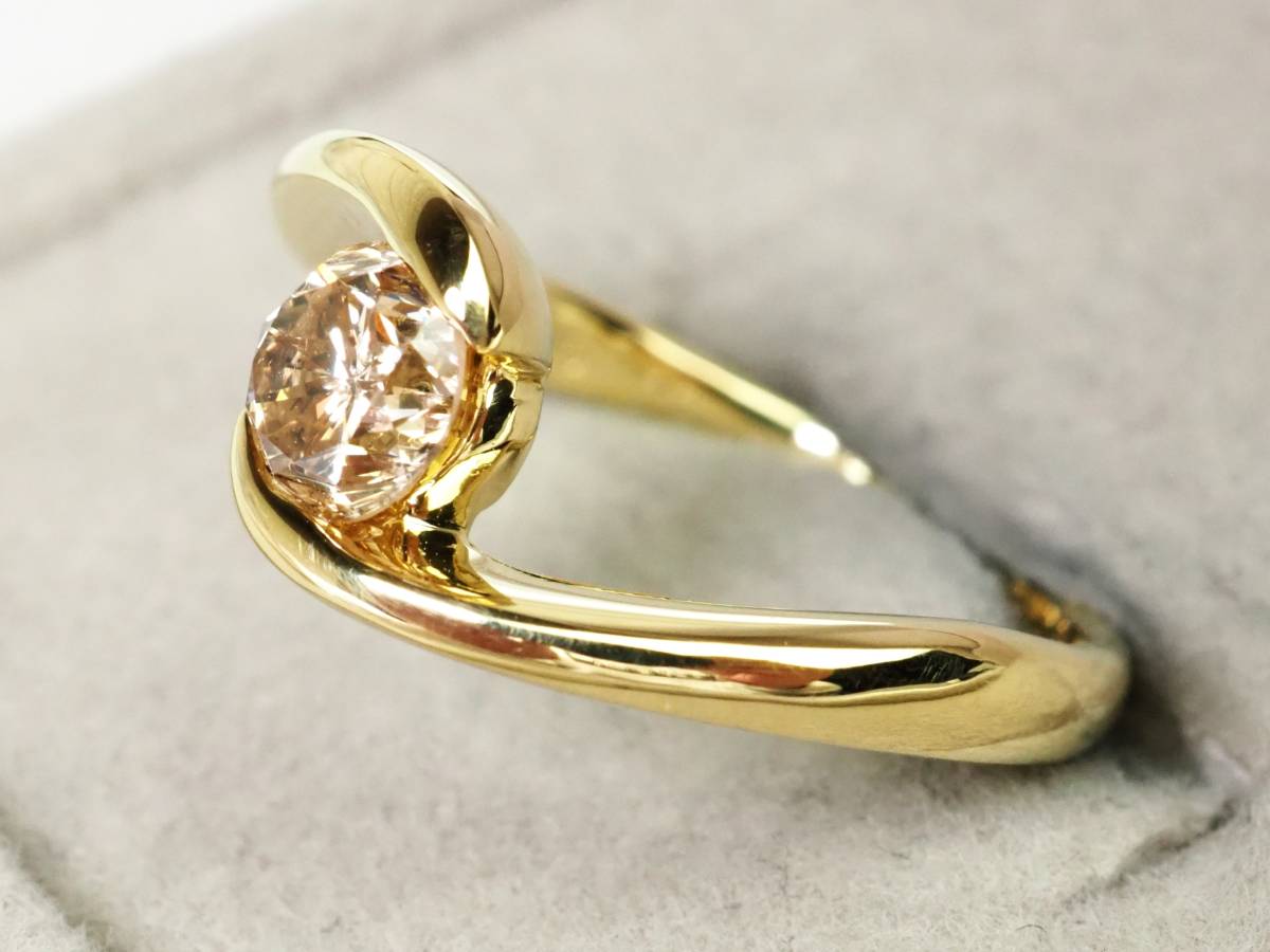 K18 Gold natural diamond 0.747ct/4.8g ring ring #12 number 