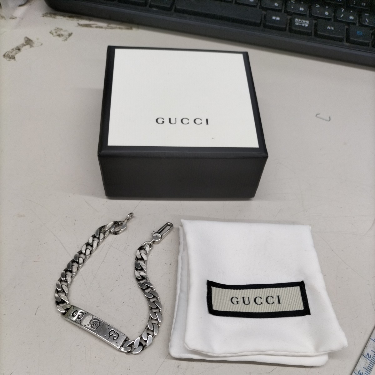 B3591 Gucci Gucci Ghost Dokuro Bracelet Размер размера.