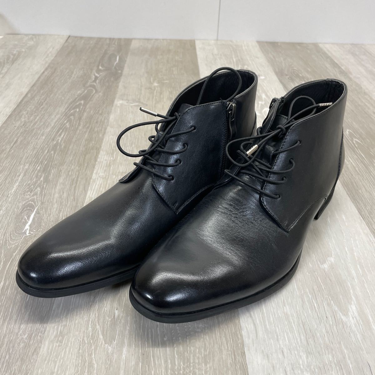 1361 NICOLE CLUB FOR MEN アンクルブーツ　ビジネスブーツ　靴　レザー　ブラック　サイズ25.5 メンズ　ニコルクラブフォーメン_画像1