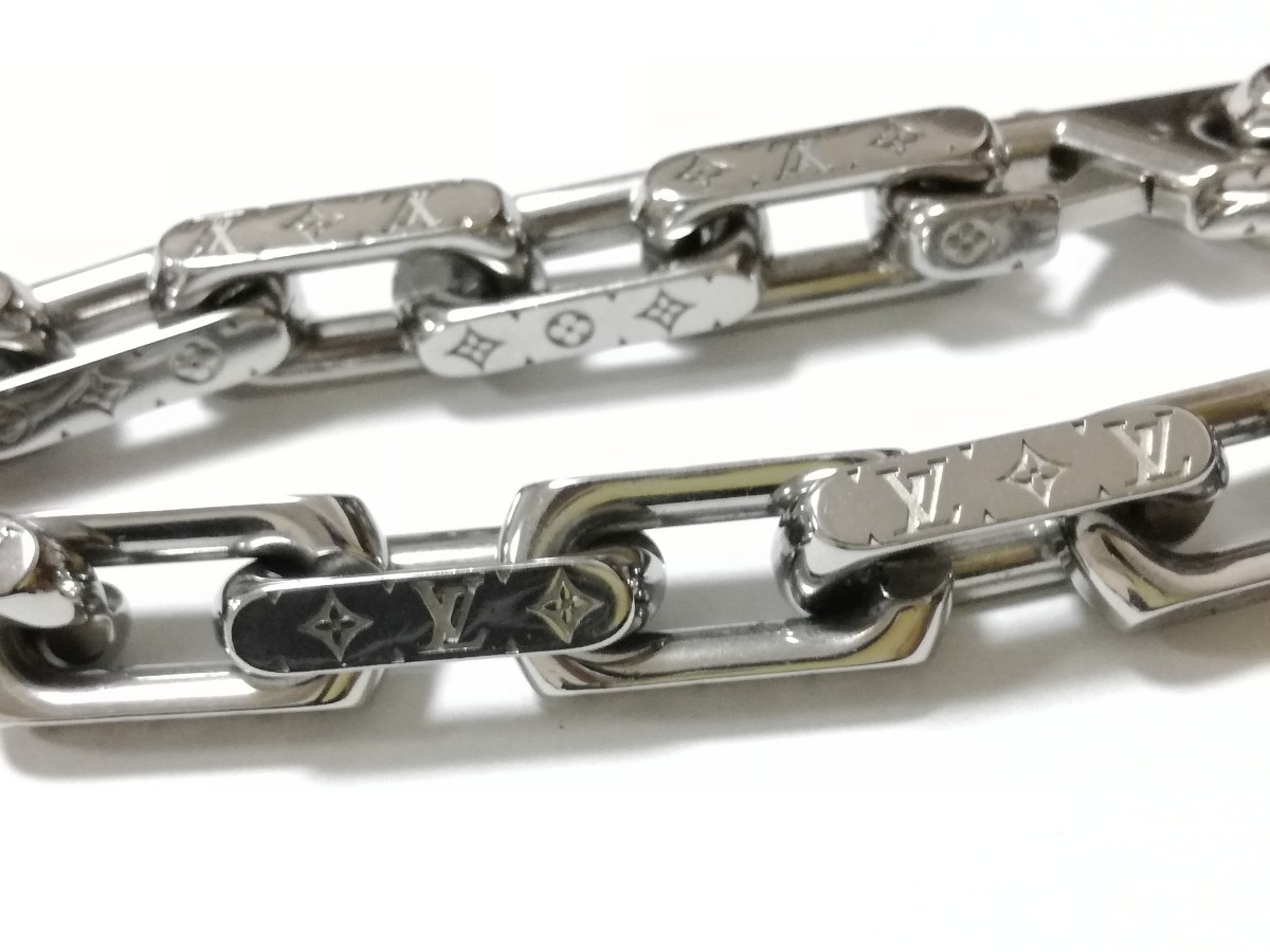 LOUIS VUITTON モノグラム チェーンブレスレット M00308 シルバー