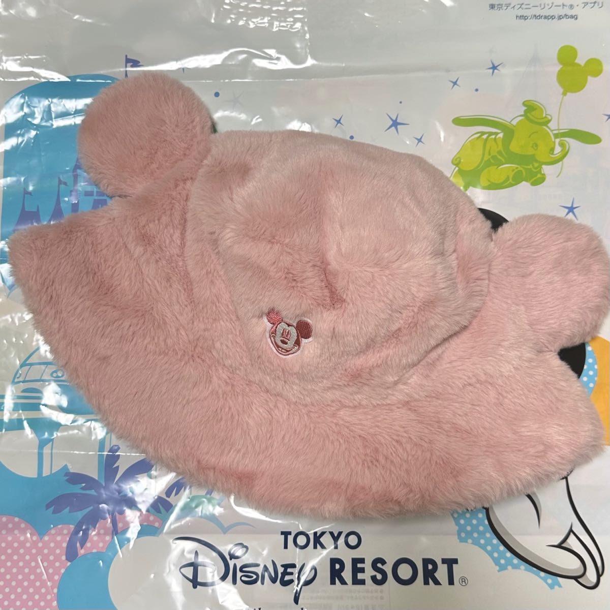 【新品タグ付】 ディズニー ミッキー もこもこ バケットハット バケハ 新色 ピンク