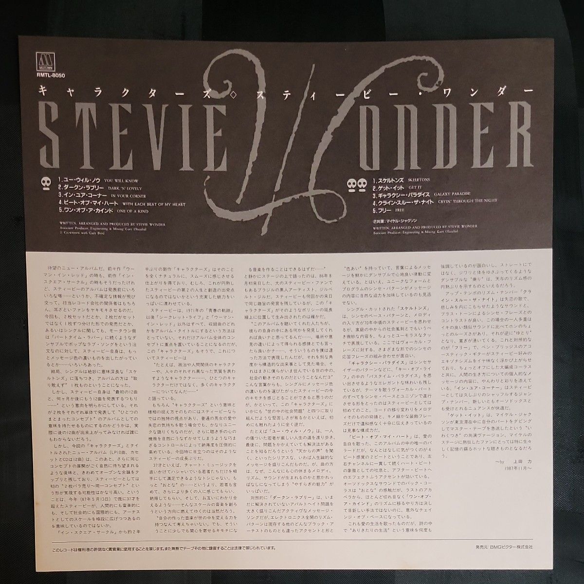 キャラクターズ / スティービー・ワンダー (LPレコード)