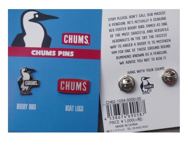 CHUMS チャムス Pins 新品 ピンバッジ CH62-1054 _画像2