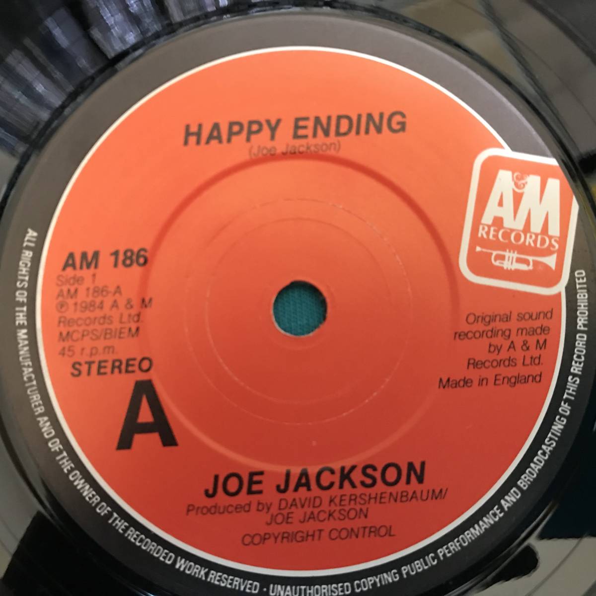 7”●Joe Jackson / Happy Ending UK盤 AM 186 パブロック PUB ROCK_画像3