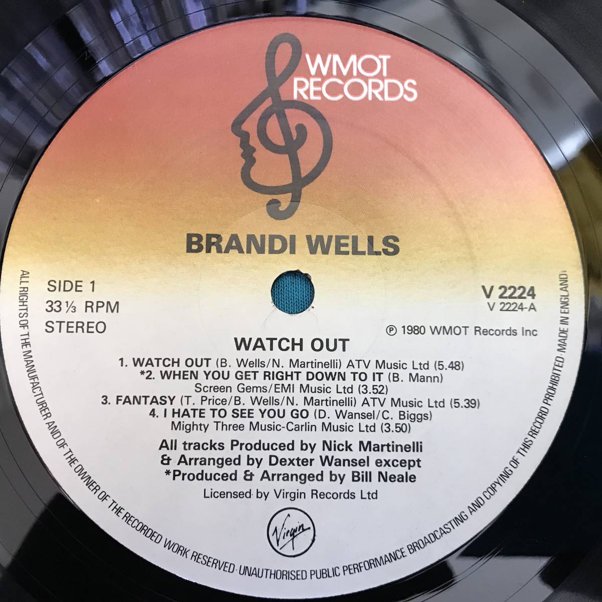 LP●Brandi Wells / Watch Out UKオリジナル盤 V 2224 80'Sソウル アーバン・ブギー_画像4