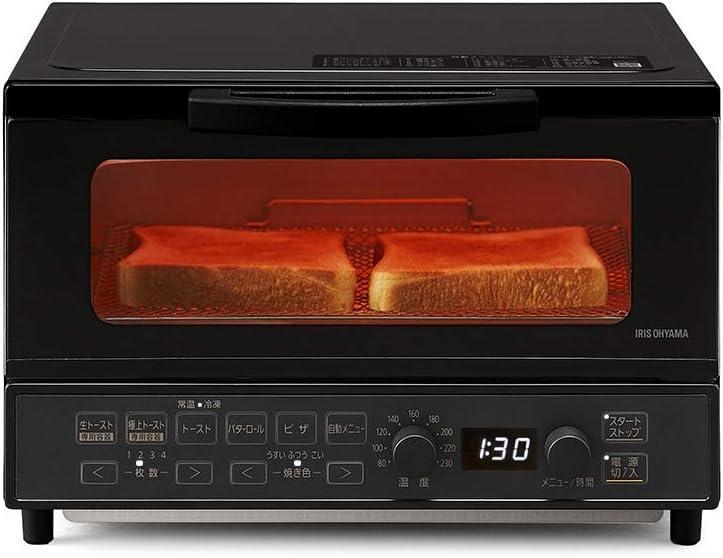 新品未開封 送料無料 マイコン式オーブントースターIRIS MOT-401-B BLACK