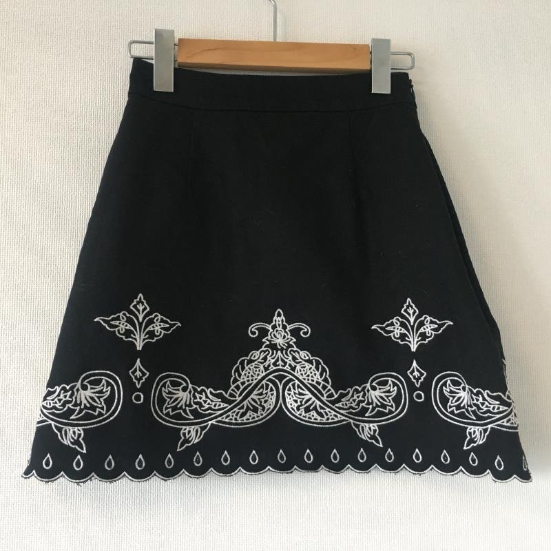 MURUA 1 ムルーア スカート ミニスカート Skirt Mini Skirt Short Skirt 黒 / ブラック / X 白 / ホワイト / 10012655_画像1