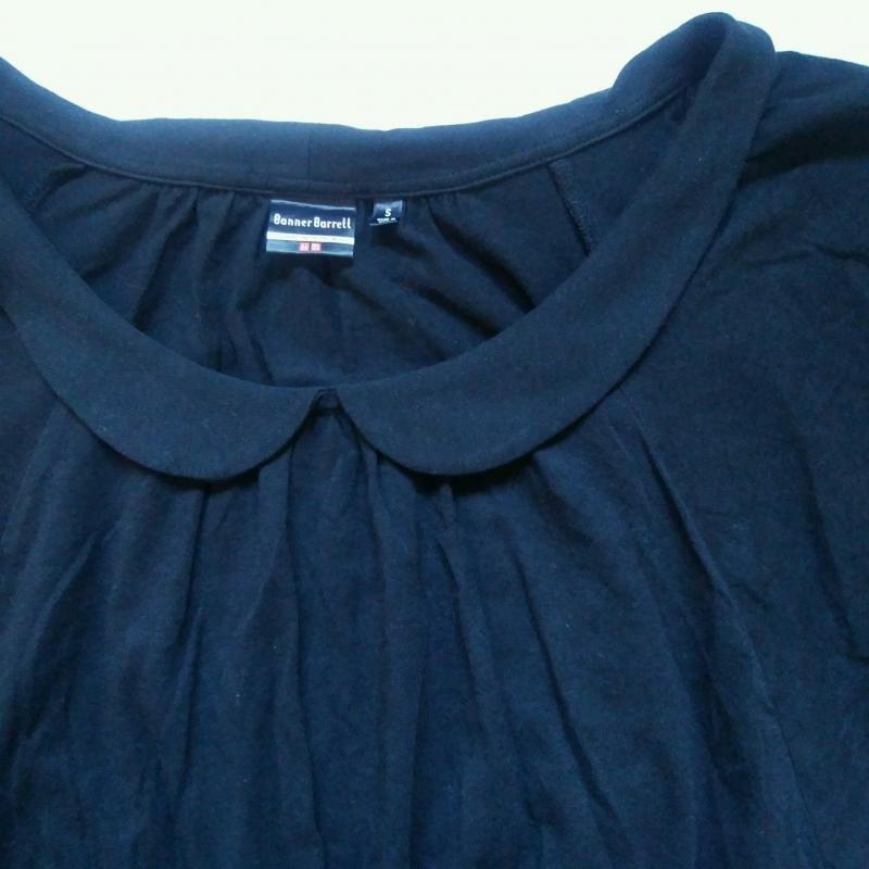 BANNER BARRETT S バナーバレット チュニック 半袖 ユニクロ Short Dress Long Shirt Tunic 黒 / ブラック / 10014785_画像7