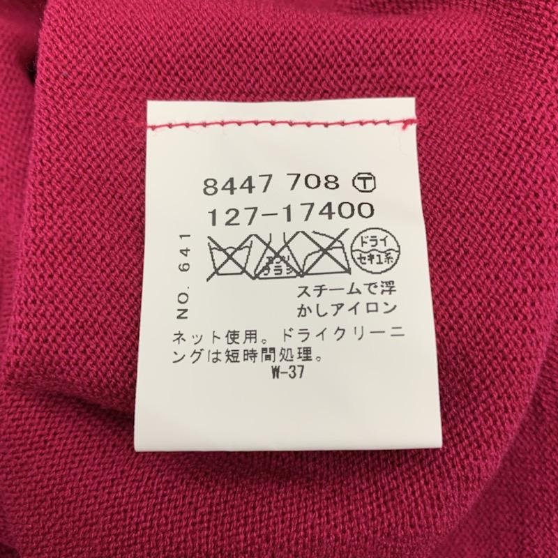 INDIVI 38 インディヴィ ニット、セーター 長袖 Vネック 無地 Knit Sweater マゼンタ / マゼンタ / 10022725_画像10