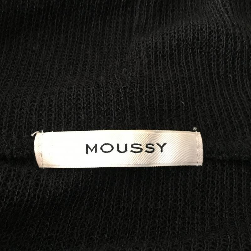 MOUSSY FREE Moussy пальто пальто в общем с капюшоном . вязаный свободная домашняя одежда Coat чёрный / черный / 10016872