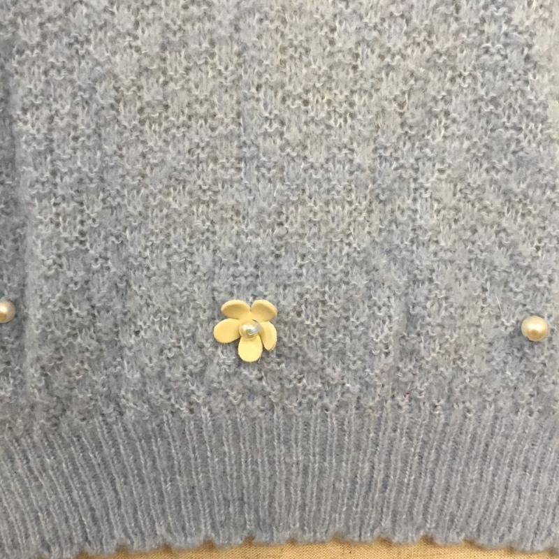 INGNI M крыло вязаный, свитер длинный рукав Knit Sweater бледно-голубой / голубой / 10045281