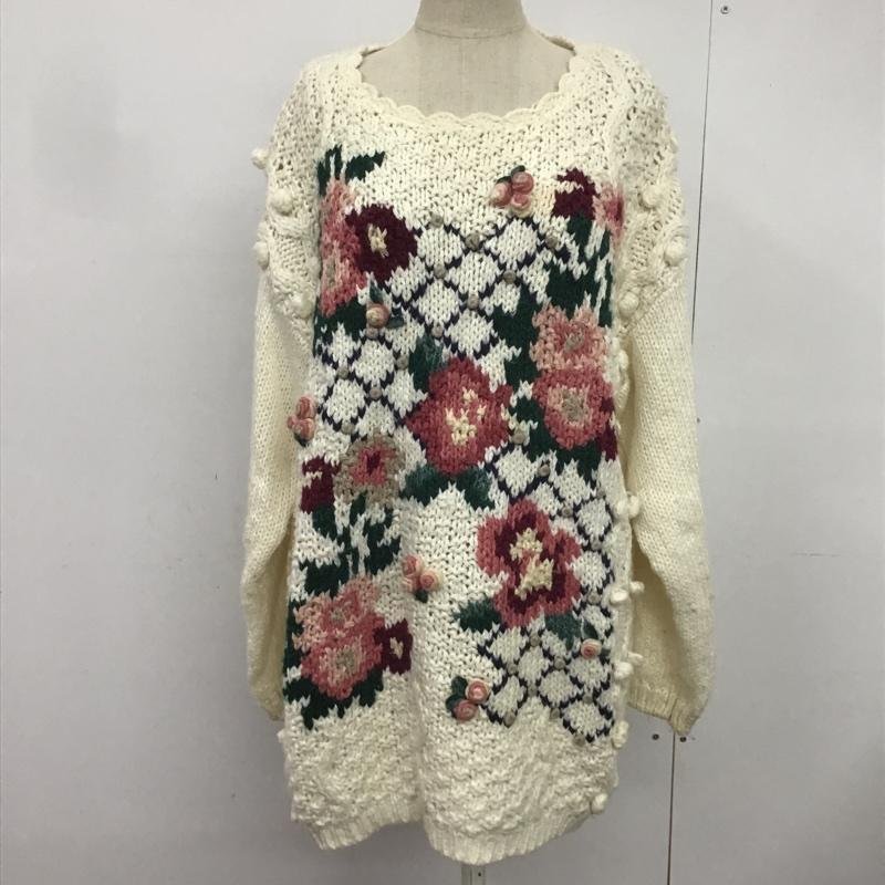 USED M 古着 ニット、セーター 長袖 Knit Sweater 白 / ホワイト / 10082657_画像1