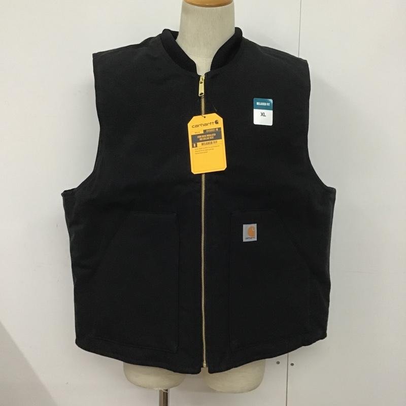 Carhartt XL カーハート ベスト ベスト OV0001 Duck Insulates Rib Collar Vest タグ付き Vest 黒 / ブラック / 10080125