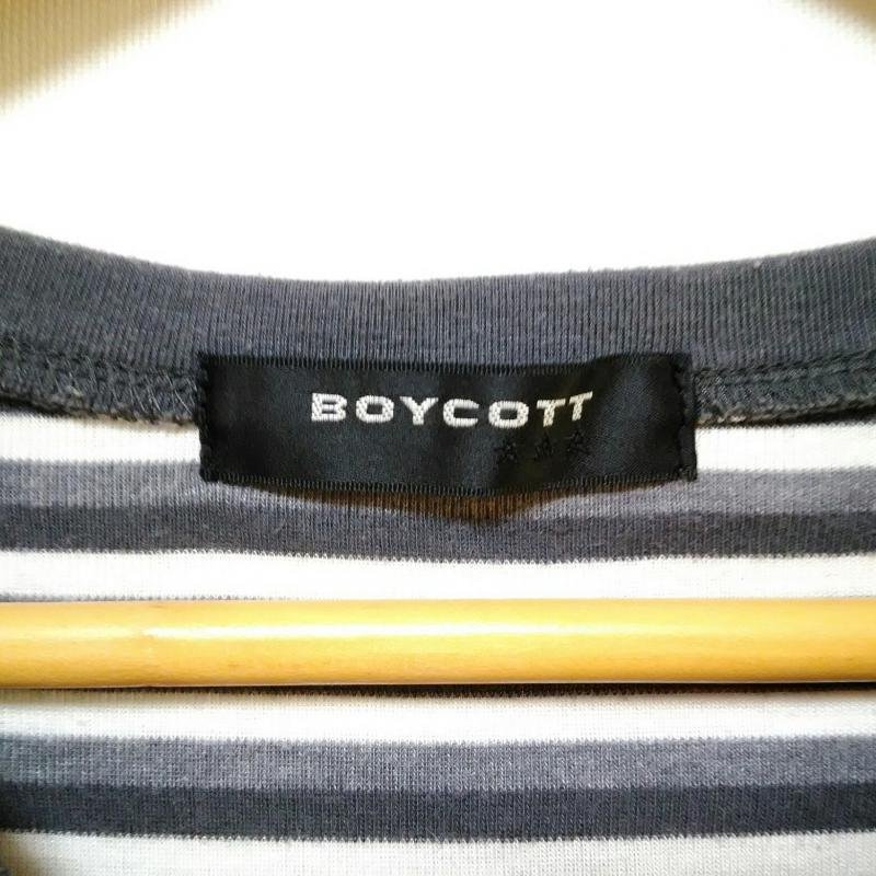 BOYCOTT 3 ボイコット Tシャツ 半袖 T Shirt 白 / ホワイト / X 黒 / ブラック / X 灰 / グレー / 10001974_画像3