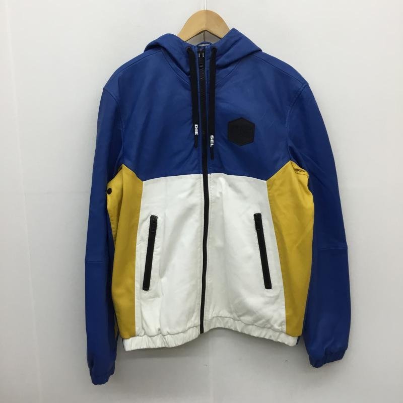 DIESEL L ディーゼル ジャケット、上着 レザージャケット シープスキンレザージャケット Jacket 青 / ブルー / 10057483