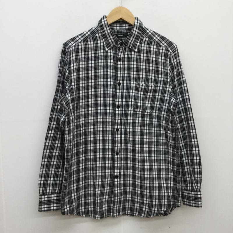 DIESEL S ディーゼル シャツ、ブラウス 長袖 Shirt Blouse 白 / ホワイト / X 黒 / ブラック / 10043590