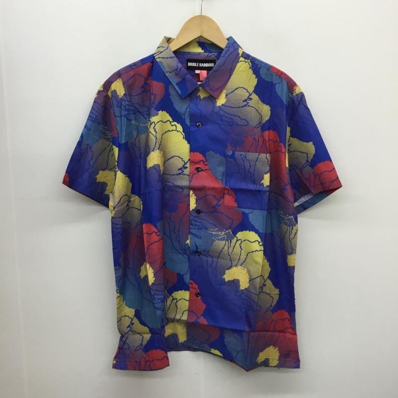 【即納&大特価】 DOUBLE 10052233 Blouse Shirt 半袖 シャツ、ブラウス ダブルレインボー L RAINBOUU Lサイズ