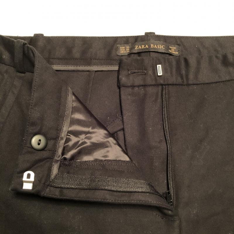 ZARA BASIC 36 ザラベーシック パンツ スラックス Pants Trousers Slacks 黒 / ブラック / 10015038_画像5