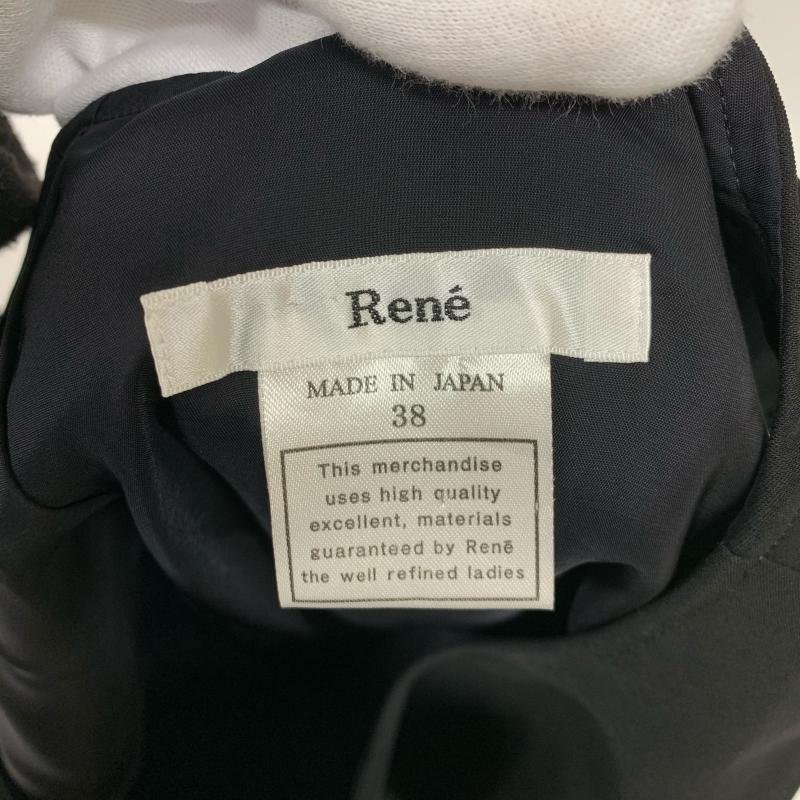 Rene 36 ルネ ワンピース ひざ丈スカート リボン ビーズ One-Piece Medium Skirt 黒 / ブラック / 10015207_画像8