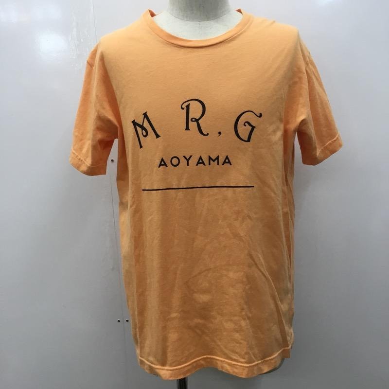 MR.GENTLEMAN L ミスタージェントルマン Tシャツ 半袖 無地 ロゴ T Shirt 橙 / オレンジ / X 黒 / ブラック / 10022820_画像1