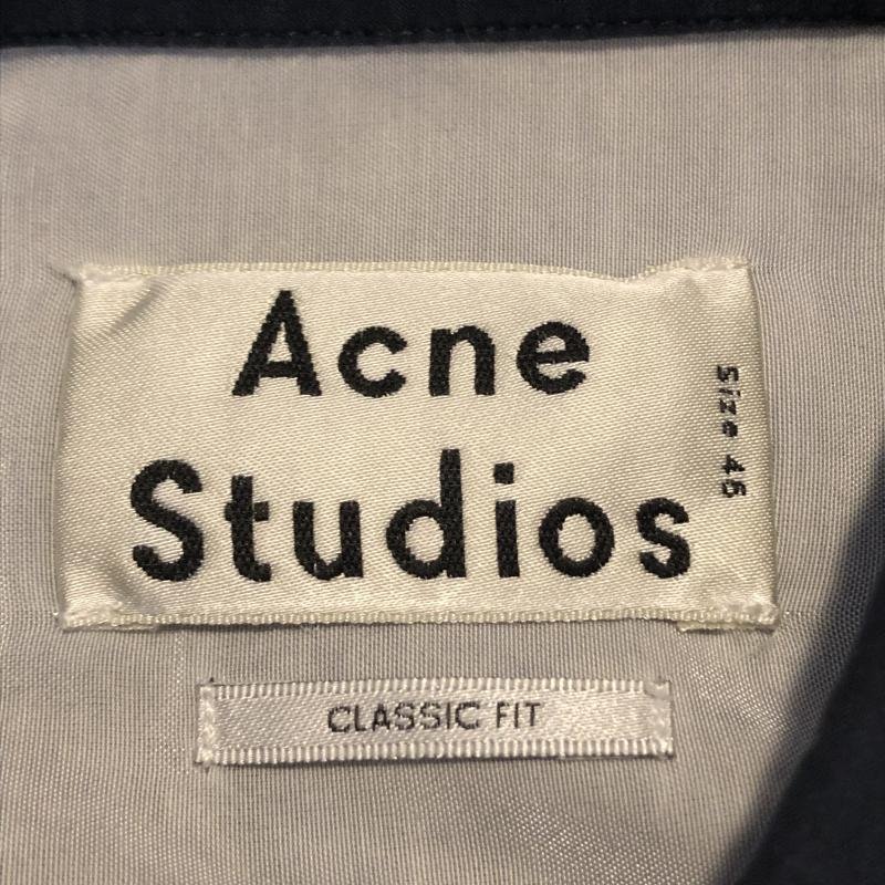 Acne Studios 46 アクネストゥディオズ シャツ、ブラウス 半袖 ボタンダウンシャツ Shirt Blouse 紺 / ネイビー / 10015345の画像5