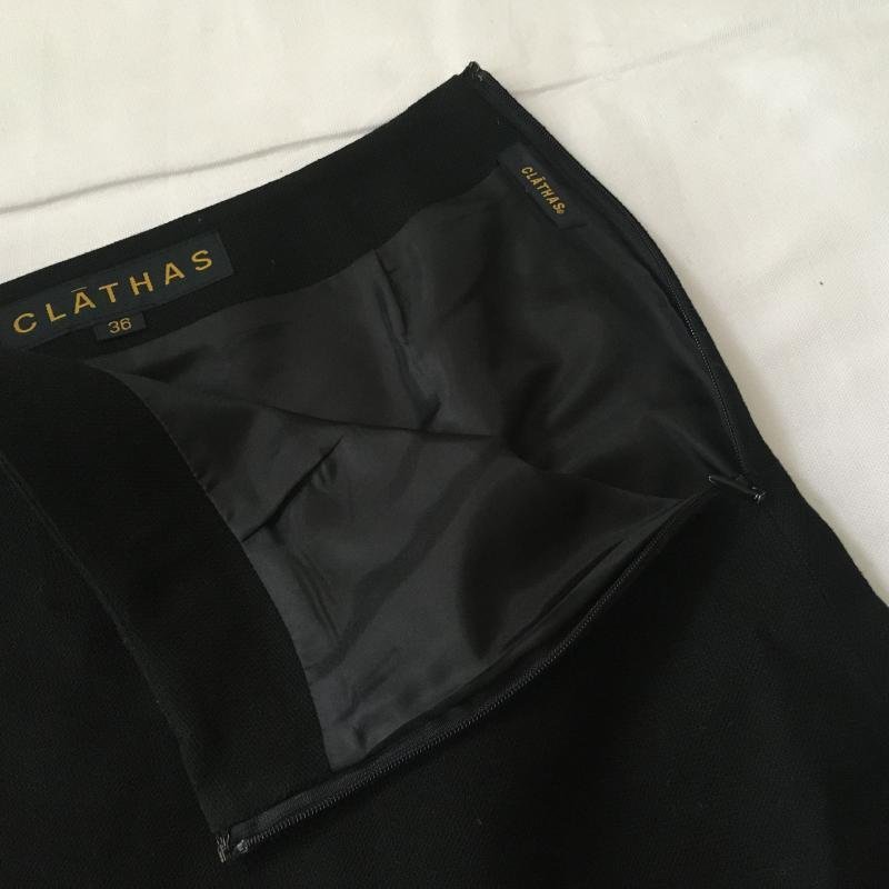 CLATHAS 36 クレイサス スカート ひざ丈スカート リネン混 Skirt Medium Skirt 黒 / ブラック / 10032866_画像6