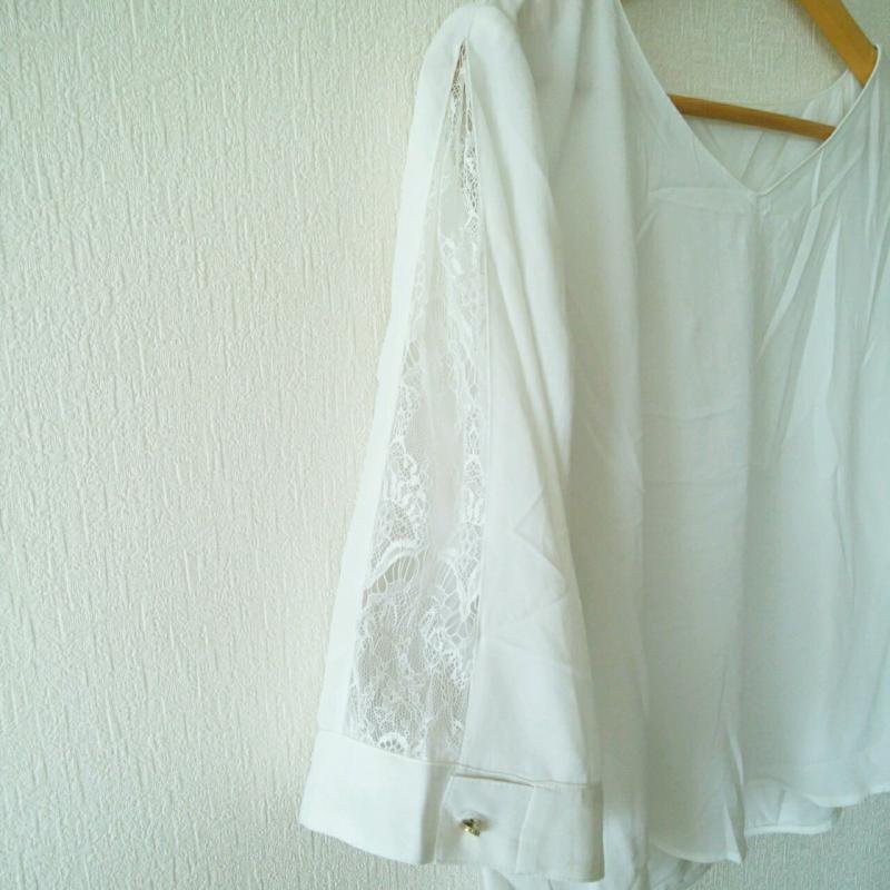 YECCA VECCA FREE イェッカ ヴェッカ シャツ、ブラウス 七分袖 Shirt Blouse 白 / ホワイト / 10007402_画像6