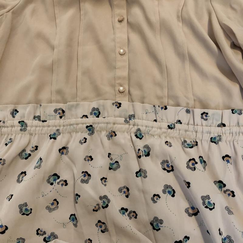 LOWRYS FARM L ローリーズ ファーム ワンピース ひざ丈スカート シフォンシャツ切り替えワンピ One-Piece Medium Skirt 10013228_画像4