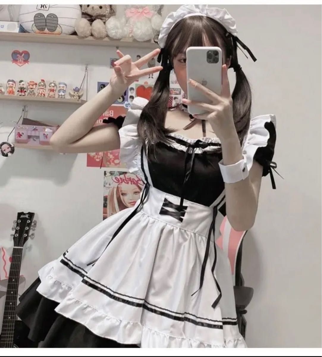 sメイド服 コスプレ 仮装セクシーランジェリーロリータメイド可愛いワンピース