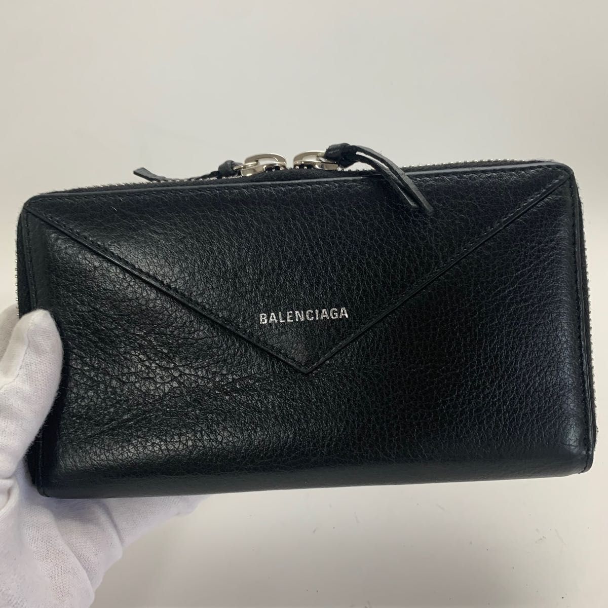 【美品】BALENCIAGA バレンシアガ 長財布 ラウンドファスナー
