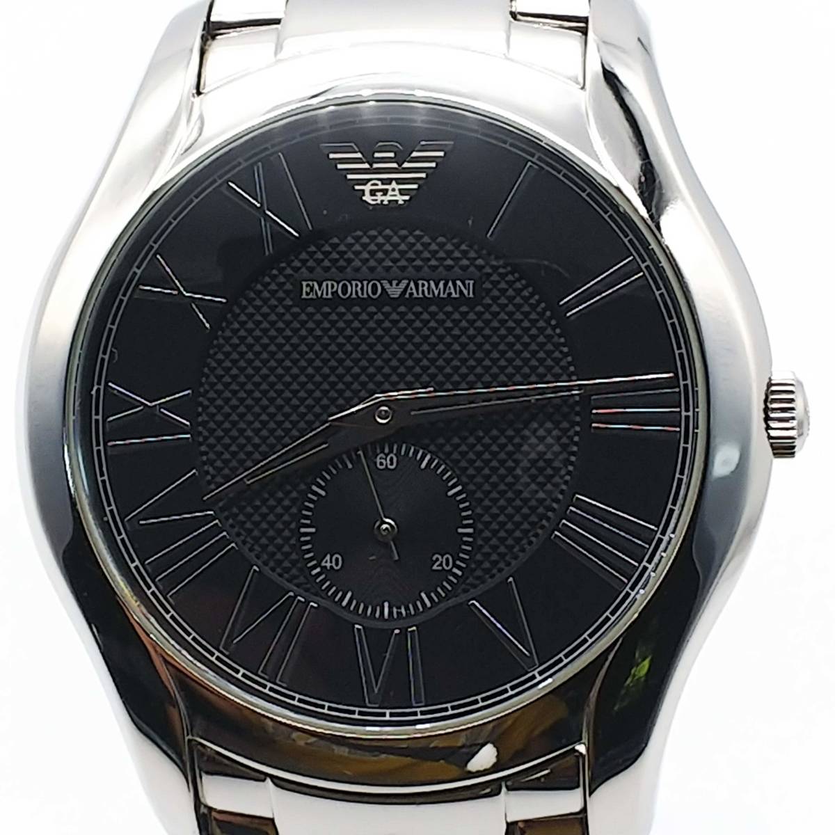  free shipping [ battery replaced ]* Emporio Armani *EMPORIO ARMANI* small second *AR-11086* men's / wristwatch / analogue / quartz 