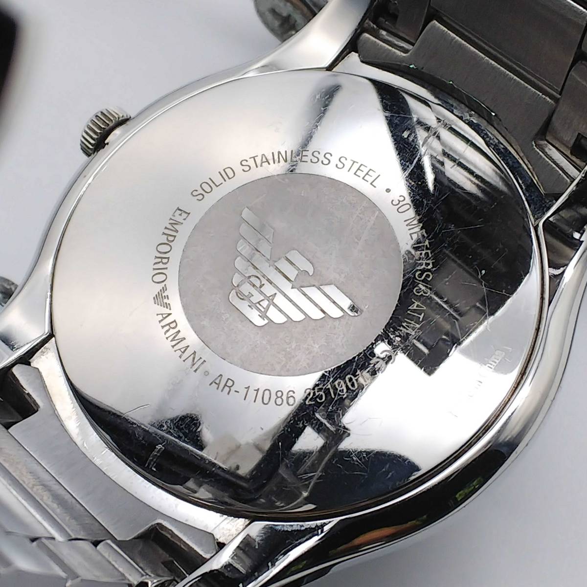  free shipping [ battery replaced ]* Emporio Armani *EMPORIO ARMANI* small second *AR-11086* men's / wristwatch / analogue / quartz 