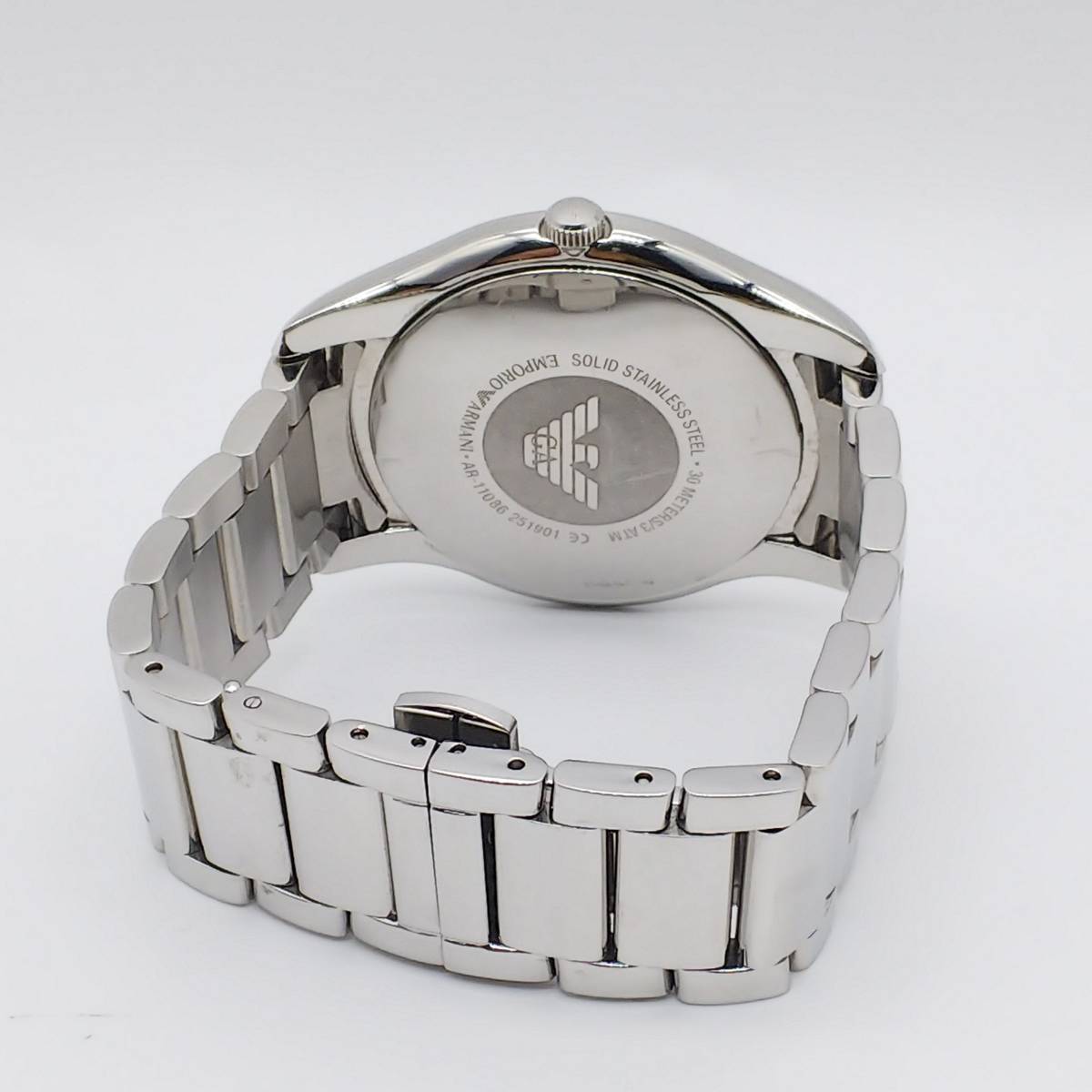  free shipping [ battery replaced ]* Emporio Armani *EMPORIO ARMANI* small second *AR-11086* men's / wristwatch / analogue / quartz 