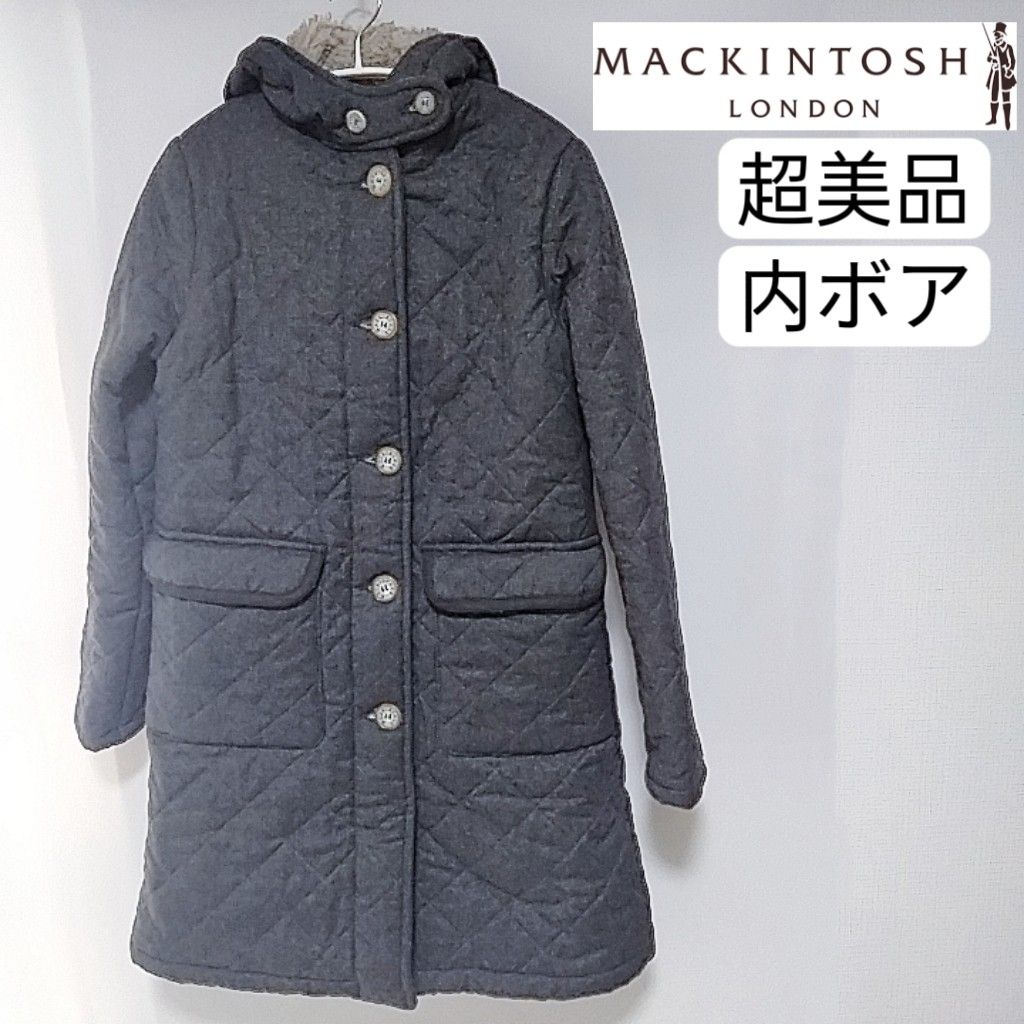 未使用に近い 超美品 マッキントッシュ ロングコート 内ボア グレー