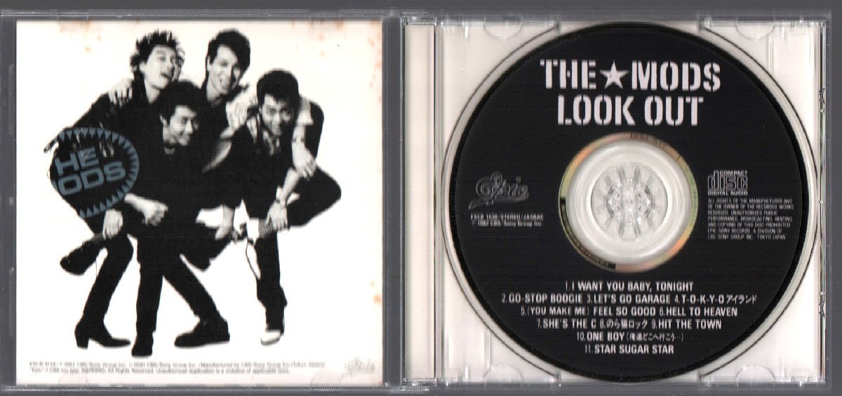 ■THE MODS(ザ・モッズ)■オリジナルアルバム■「LOOK OUT」■♪LET'S GO GARAGE♪のら猫ロック♪■ESCB-1038■1990/3/21発売■盤面良好■_画像3