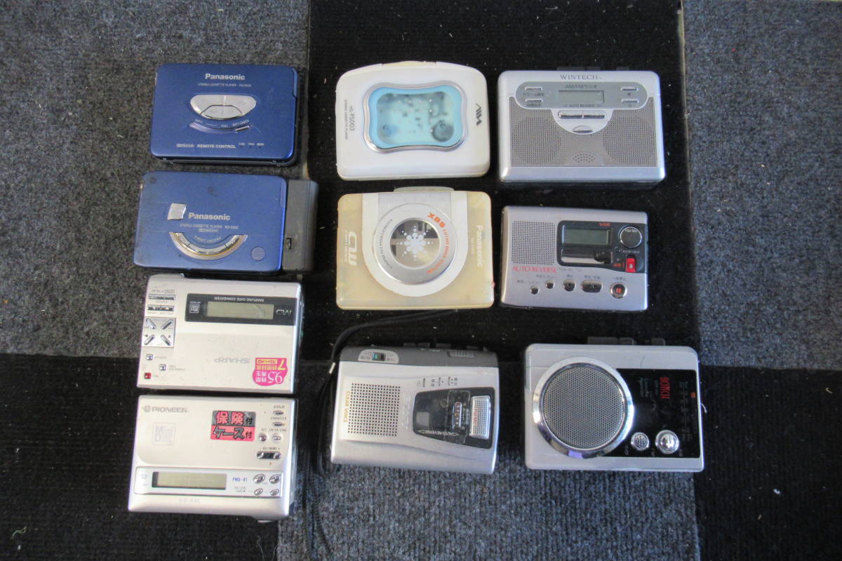 棚9.B686 カセットレコーダー SONY 、Panasonic SHARP、PIONEER 、WINTECH..10点セットの画像1