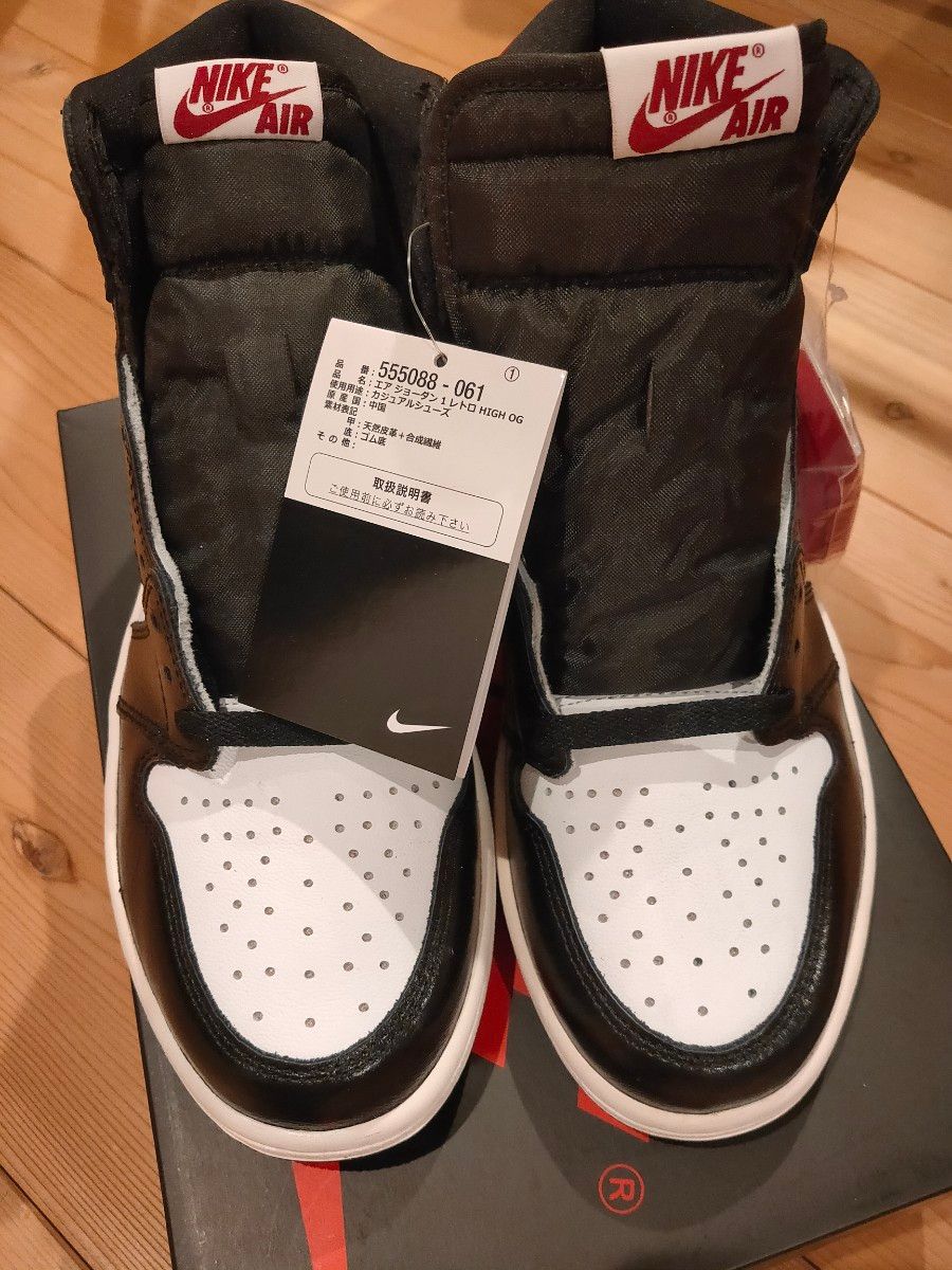  AIR JORDAN1  ナイキ エアジョーダン1 レトロ ハイ OG "ブラック/ホワイトセイジムレッド