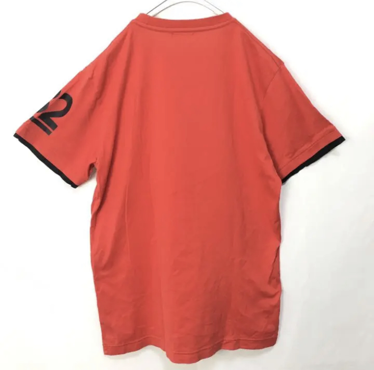 大人気★ le coq sportif 半袖Tシャツ ビックロゴ レッド Oサイズ メンズ ルコックスポルティフ 赤 XL相当( E-01 1099 )_画像3