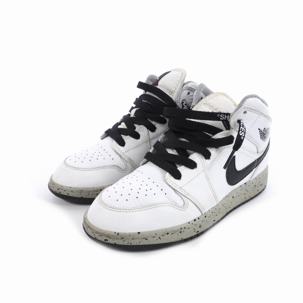 ナイキ NIKE Jordan 1 Mid エアジョーダン1 ミッド US5Y 23.5cm WHITE CET (GS) ホワイト セット (GS) 554725-115 レディース_画像2