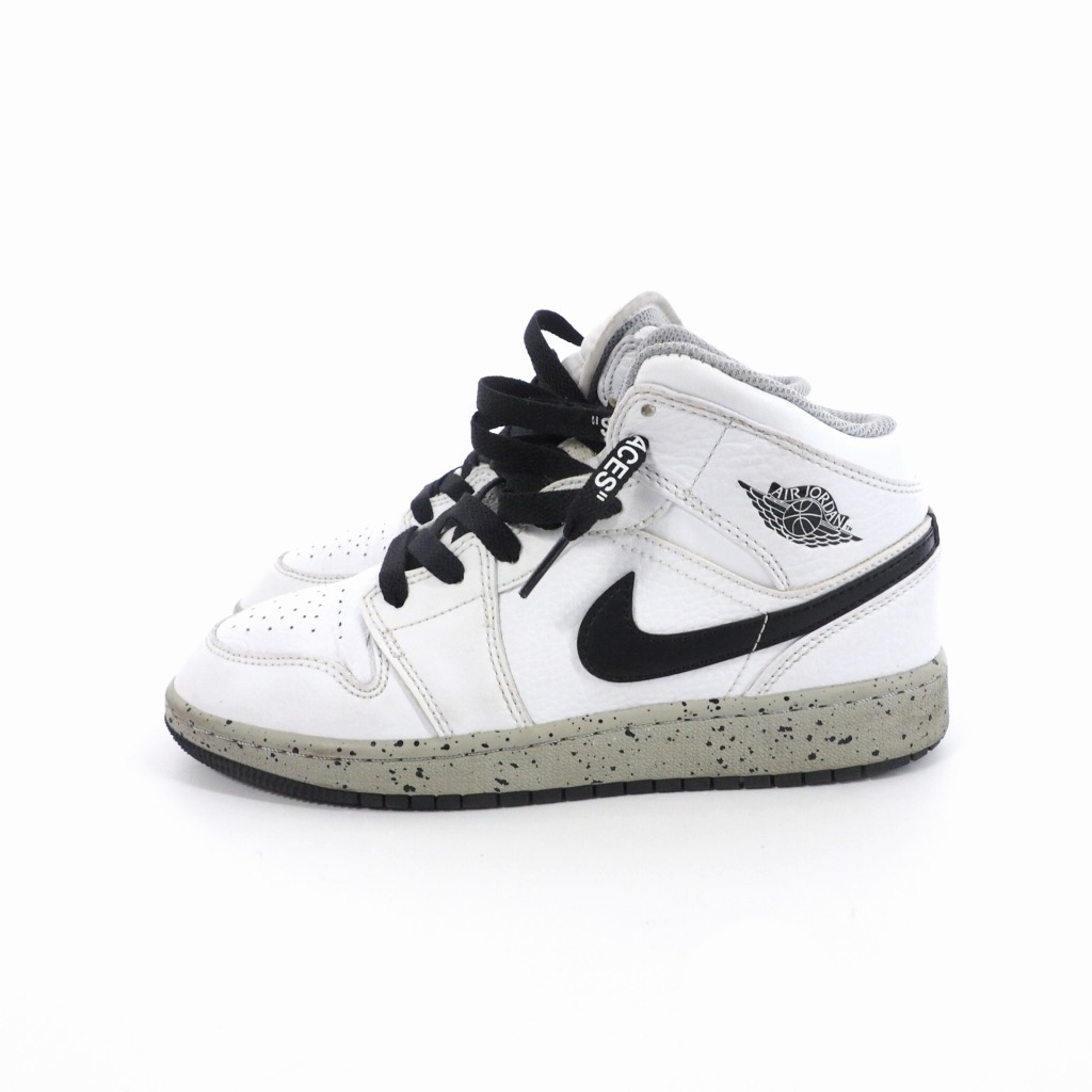 ナイキ NIKE Jordan 1 Mid エアジョーダン1 ミッド US5Y 23.5cm WHITE CET (GS) ホワイト セット (GS) 554725-115 レディース_画像3