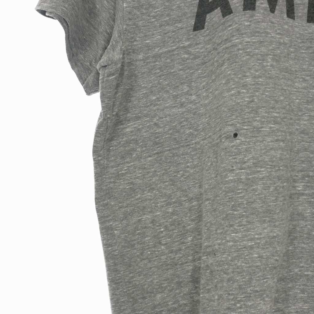 アミリ AMIRI ダメージ加工 ロゴ プリント Tシャツ カットソー 半袖 44 グレー 灰 71-231-13-110112 メンズ_画像4