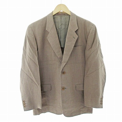 men's Bigi MEN\'S BIGI tailored jacket blaser flax linen light brown M 1003 men's 