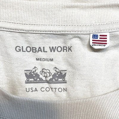 グローバルワーク GLOBAL WORK USA コットンTシャツ ワンピース ロング プルオーバー 半袖 ? ベージュ /AG レディース_画像6